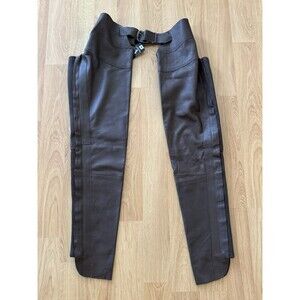 NEW HORZE Blake Leather Full Chaps Dark Brown Large